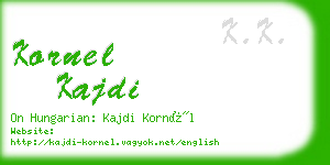 kornel kajdi business card